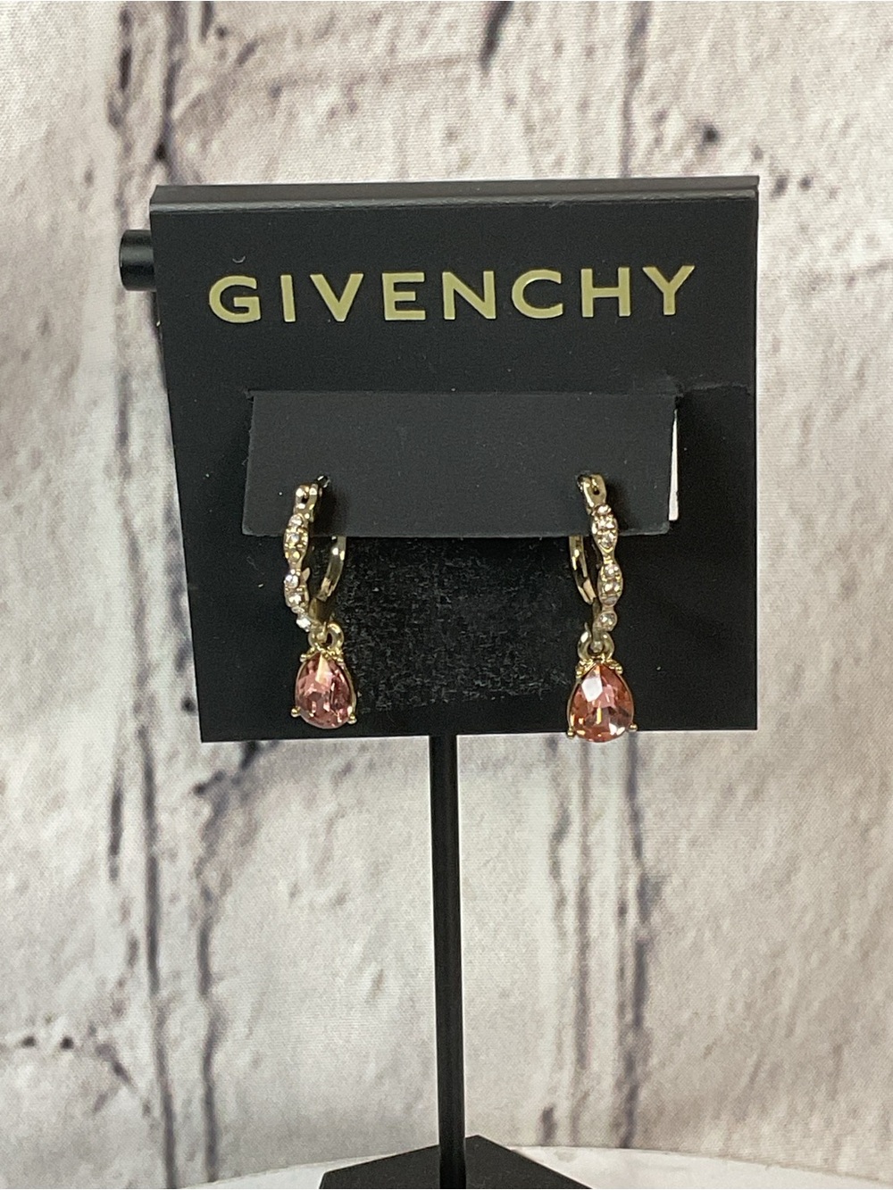 🌟🌟 Givenchy Paved Hoop Drop Earrings - Picture 6 of 6